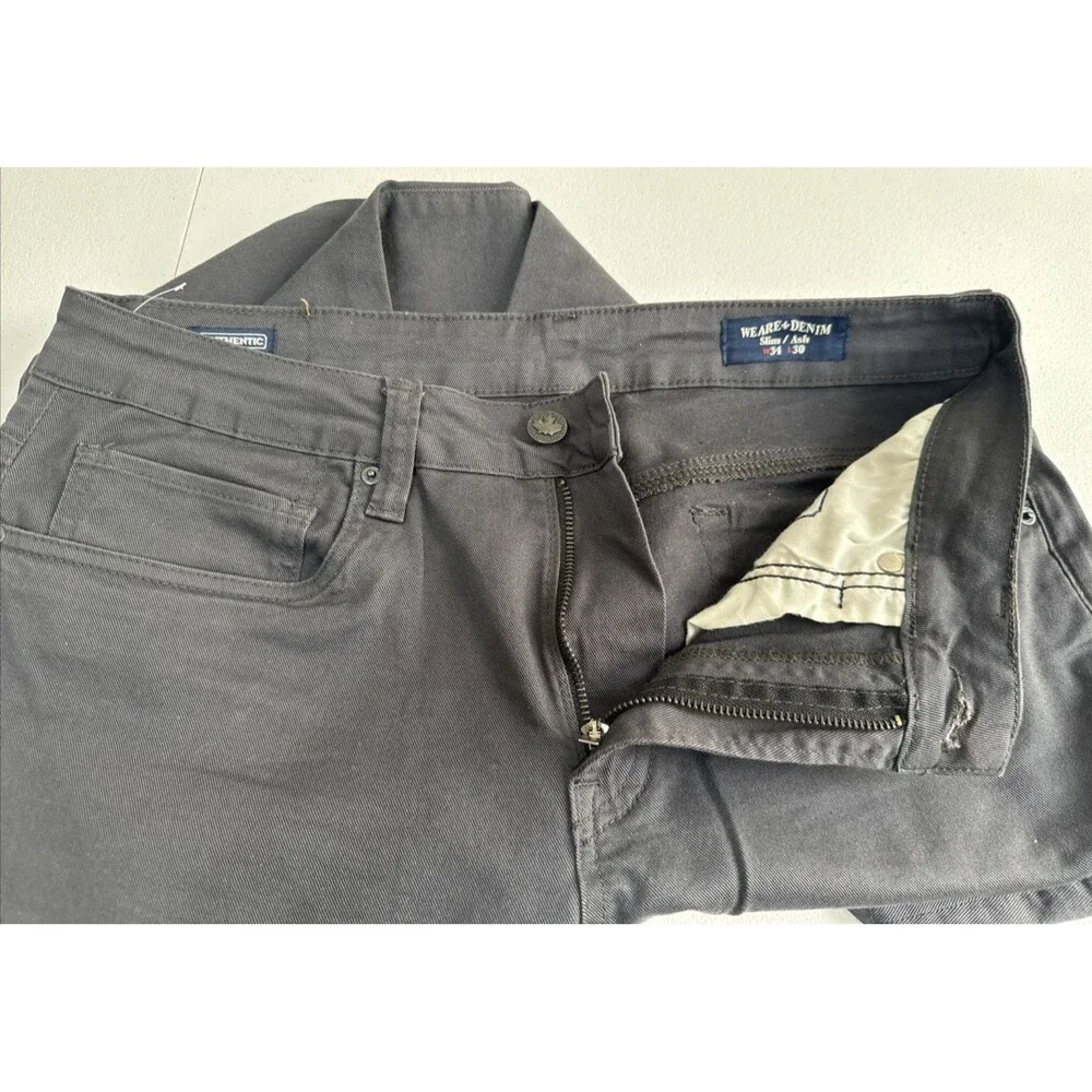 Buffalo David Bitton Straight Six Gray Jeans 34x30